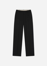 Tailored Straight Pant in Virgin Wool - Black - CO Collections